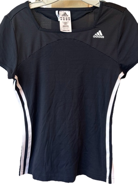 adidas Tops - Adidas Climalite Black Athletic Tee Women’s M Mesh Panel Short Sle